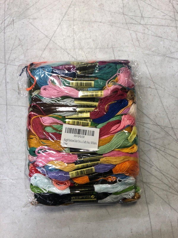 Photo 2 of (100 Skeins) - Maggift Rainbow Colour Embroidery Floss,Cross Stitch Threads, Bracelets Floss, Crafts Floss, 100 Skeins
