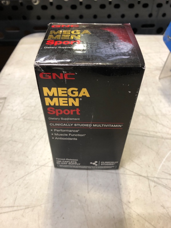 Photo 2 of GNC Mega Men Sport Daily Multivitamin for Performance, Muscle Function, and General Health -180 Count 180 Count (Pack of 1). Best By 05/24