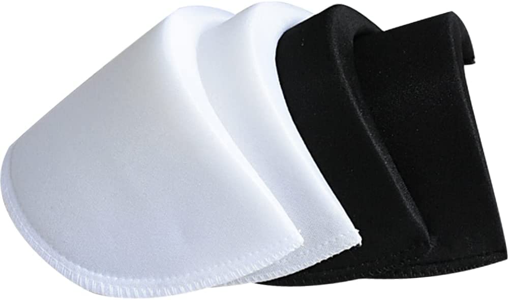 Photo 1 of Thickness 2 cm / 0.78 INCH Foam Shoulder Pads Set Polyester Pad for Women Men Teens Sewing Accessories Clothes Set-in Shoulder Pads White and Black 2 Pairs
