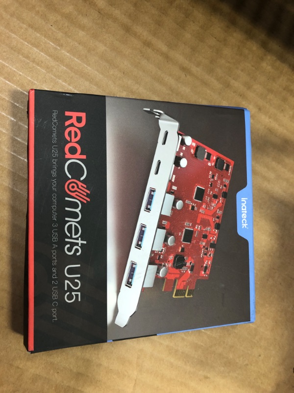 Photo 2 of Inateck PCIe to USB 3.2 Gen 2 Extension Card with 5 Ports 8 Gbps Bandwidth,No External Power Source Required, RedComets U25