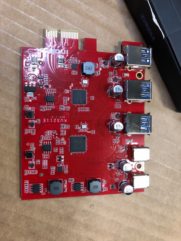 Photo 4 of Inateck PCIe to USB 3.2 Gen 2 Extension Card with 5 Ports 8 Gbps Bandwidth,No External Power Source Required, RedComets U25