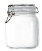 Photo 1 of 34oz Glass Food Storage Jars with Airtight Clamp Lid