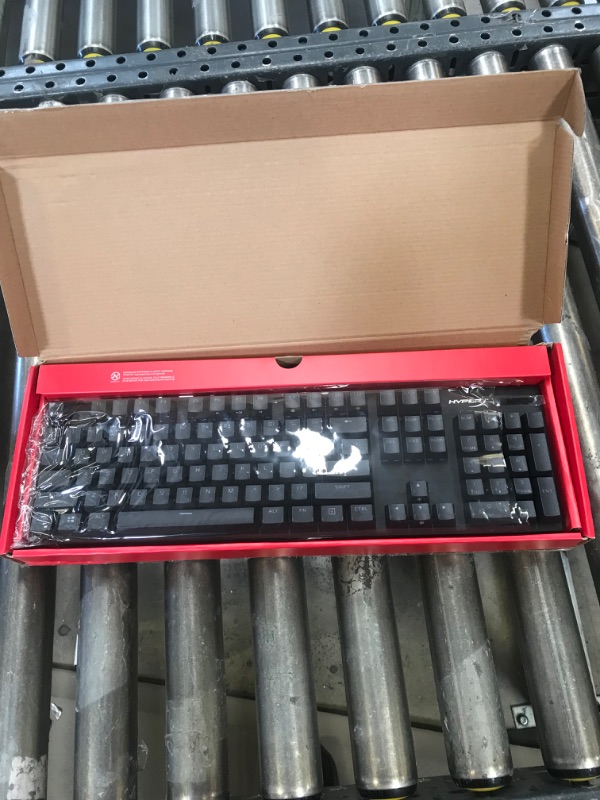 Photo 2 of HyperX Alloy Origins PBT - Mechanical Gaming Keyboard, PBT Keycaps, RGB lighting, Compact, Aluminum Body, Adjustable Feet, Customizable with HyperX NGENUITY, Onboard Memory - HyperX Clicky Blue Switch Black PBT Full Size HyperX Blue Keyboard