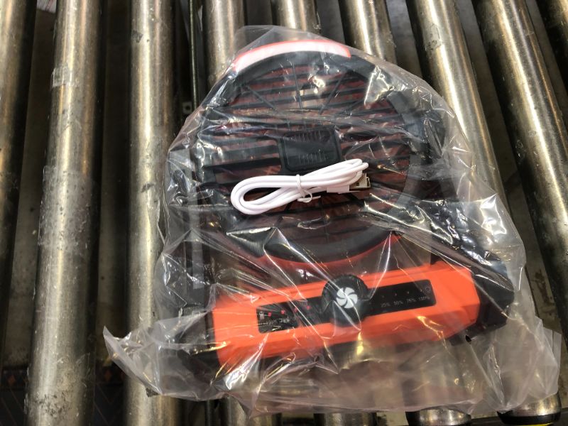 Photo 1 of FENGSENGSHUIQI Camping Fan, 10-49 Hrs 12000mAh Safe LFP Battery Operated, 3 Speed Wind, 4 Brightness LED Light, 270° Tilt Head, Rechargeable Cordless Tent Fan with Hang Hook