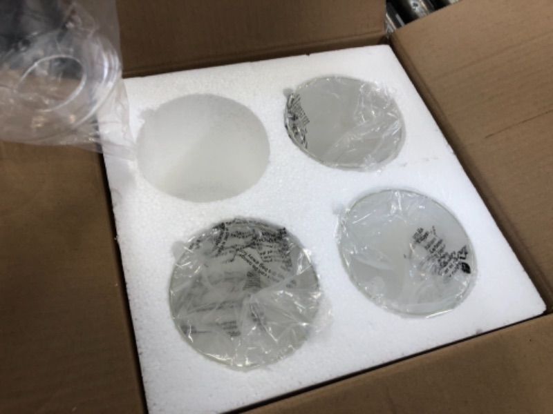 Photo 2 of 4 Pack Clear Glass Shades Replacement,5.51in Height,3.94in Diameter,1.65in Fitter, Cylinder Glass Shade Covers Replacement Globe for Pendant Light Floor lamps light fixtures Wall Sconces