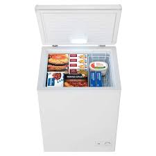 Photo 1 of 4.9 cu. ft. Manual Defrost Chest Freezer with LED Light Type in White Garage Ready
