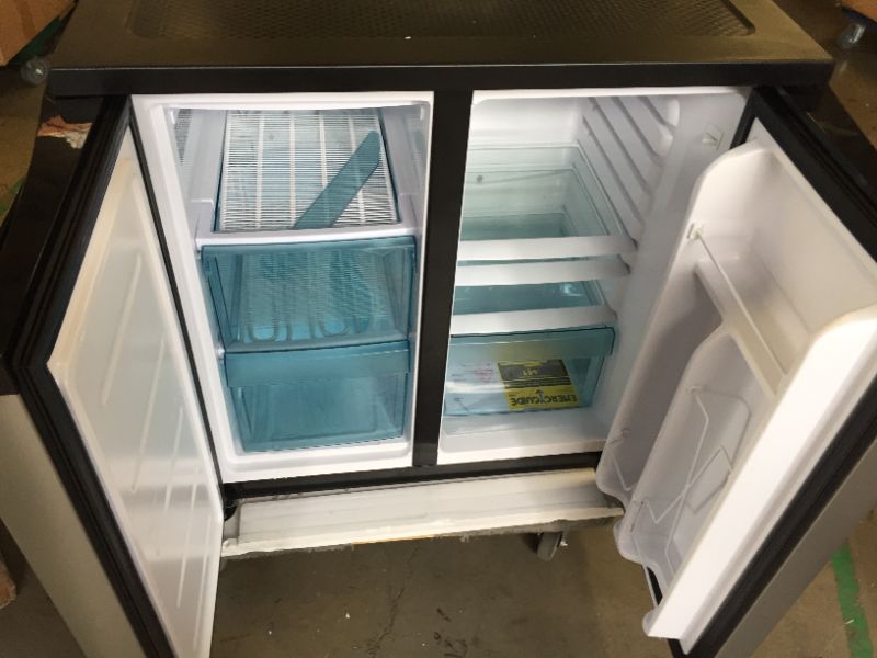 Photo 3 of RCA 5.5 Cu. Ft. Side by Side 2 Door Refrigerator/Freezer RFR551 Stainless Steel
