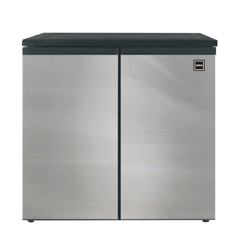 Photo 1 of RCA 5.5 Cu. Ft. Side by Side 2 Door Refrigerator/Freezer RFR551 Stainless Steel
