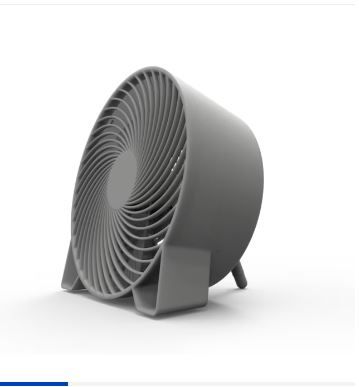 Photo 1 of Style Selections 8-in 3-Speed Indoor Gray Desk Fan