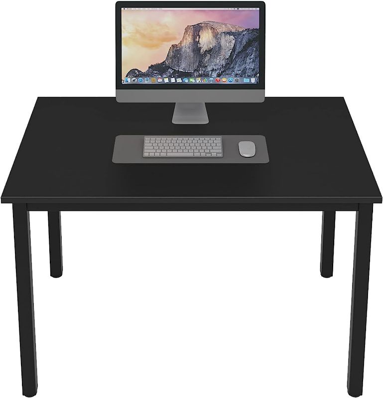 Photo 1 of DlandHome 39 inches Small Computer Desk for Home Office Activity Table Writing Table for Small Spaces Study Table Student Laptop Desk Black DND-AC3CB-100
