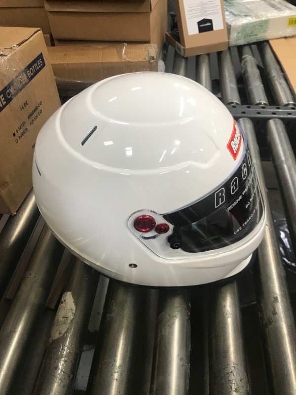 Photo 2 of RaceQuip Full Face Helmet PRO20 Series Snell SA2020 Rated Gloss White Large 276115