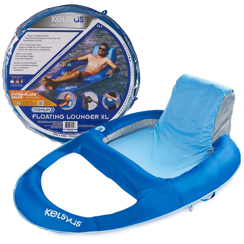 Photo 1 of Kelsyus Premium Floating Lounger XL with Fast Inflation, Inflatable Recliner ...
