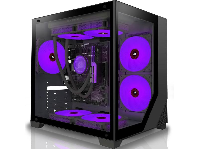 Photo 1 of KEDIERS Mini Tower PC Case 7 ARGB Fans Micro ATX Gaming PC Case with 2*Tempered Glass C770
