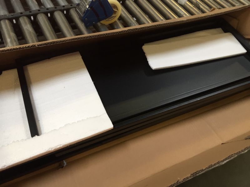 Photo 1 of GYCZYCX Metal Console Table with 3 Tier Storage Rack,Entryway Table,Industrial Sofa Table,Narrow Entry Table,Hallway Sofa Table (Black)… Large-black