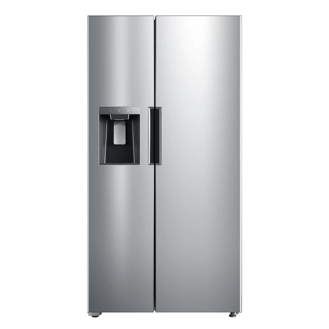 Photo 1 of 26.3-cu ft Side-by-Side Refrigerator with Ice Maker (Stainless Steel)
