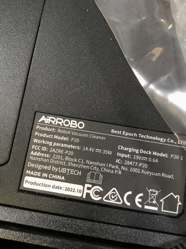 Photo 5 of AIRROBO Robot Vacuum Cleaner with 2800Pa Suction Power, App Control, 120 Mins Runtime, Self-Charging Robotic Vacuum Cleaner for Low Carpet, Pet Hair, Hard Floors, P20
