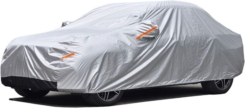 Photo 1 of GUNHYI Car Cover for Automobiles Waterproof All Weather, Suitable for Honda Accord, Buick Regal, Kia K5/Optima, Nissan Altima, Subaru Legacy, Tesla Model 3 etc (Length 185-193 Inch)
