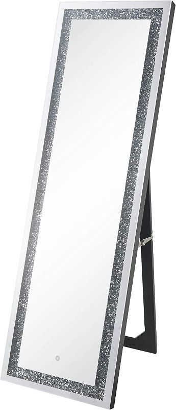 Photo 1 of Acme Furniture Noralie Floor Mirror, Mirrored & Faux Diamonds
