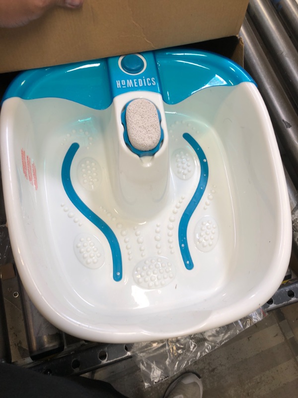 Photo 2 of HoMedics Bubble Mate Foot Spa, Toe Touch Controlled Foot Bath with Invigorating Bubbles and Splash Proof, Raised Massage nodes and Removable Pumice Stone