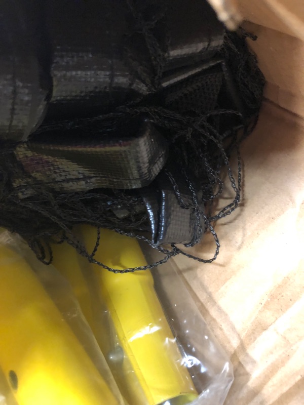 Photo 1 of A11N Portable Pickleball Net System, Designed for All Weather Conditions with Steady Metal Frame and Strong PE Net, Regulation Size Net with Carrying Bag Yellow&Black