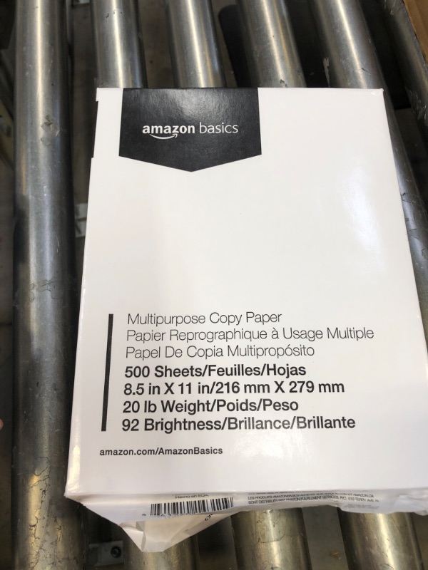 Photo 2 of Amazon Basics Multipurpose Copy Printer Paper, 8.5 x 11 Inch 20Lb Paper - 1 Ream (500 Sheets), 92 GE Bright White 1 Ream | 500 Sheets Multipurpose (8.5x11) Paper