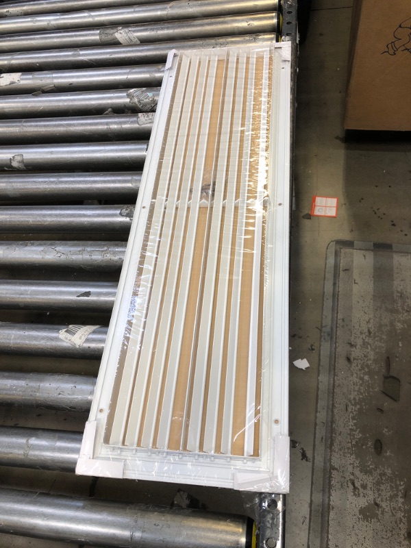 Photo 1 of 30"w X 8"h Aluminum Adjustable Return/Supply HVAC Air Grille - Full Control Horizontal Airflow Direction - Vent Cover - Wide Front End Overlap - Single Deflection [Outer Dimensions: 31.85"w X 9.85"h]