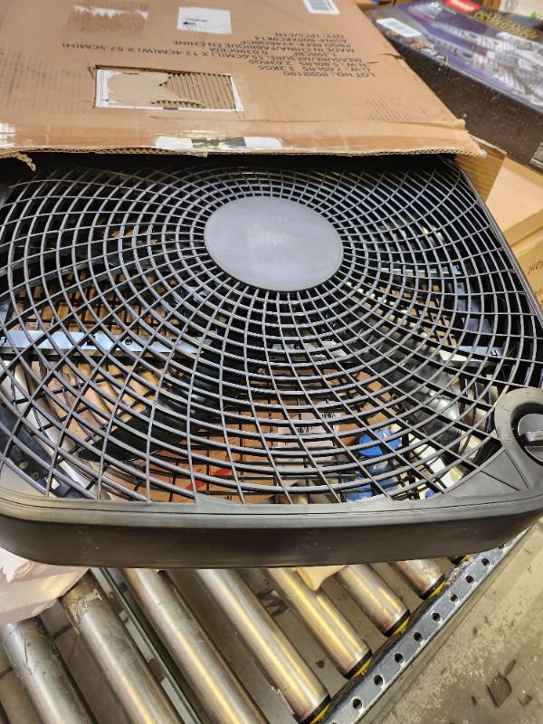 Photo 2 of 3-Speed Box Fan For Full-Force Circulation With Air Conditioner, Upgrade Floor Fan, Black