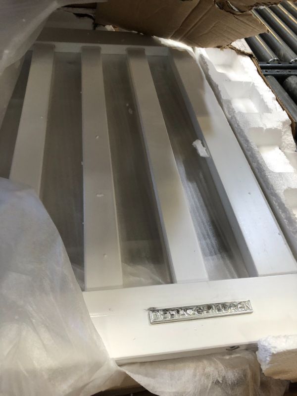 Photo 1 of Delta Children Essex 4-in-1 Convertible Baby Crib, Bianca White with Natural Leg