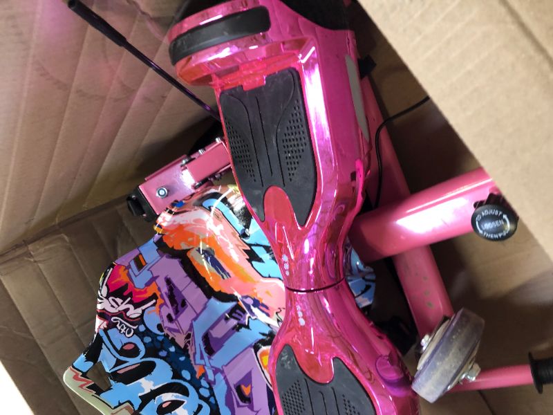 Photo 1 of girls hoverboard plus accessories (unable to test if item is functional ) 