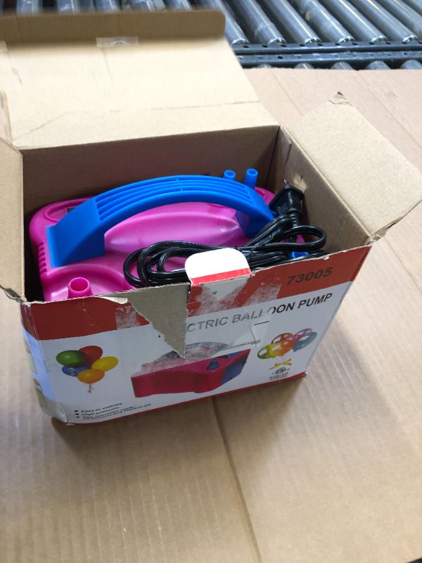 Photo 1 of AGPTEK Electric Air Balloon Pump, 110V 600W Rose Red Portable Dual Nozzle Inflator/Blower for Party Decoration