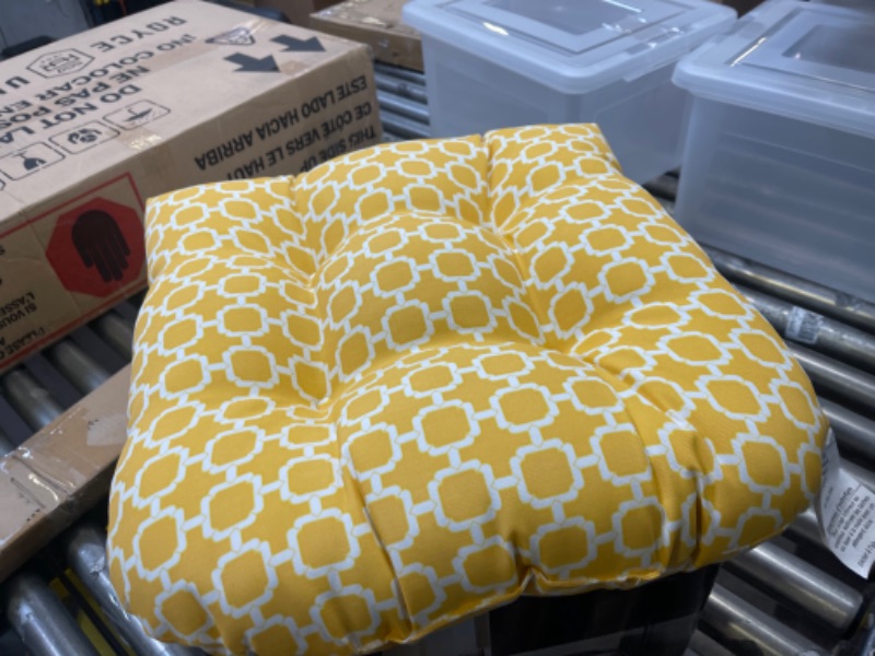 Photo 1 of YELLOW PATTERN SEAT CUSHION FOR CHAIR 