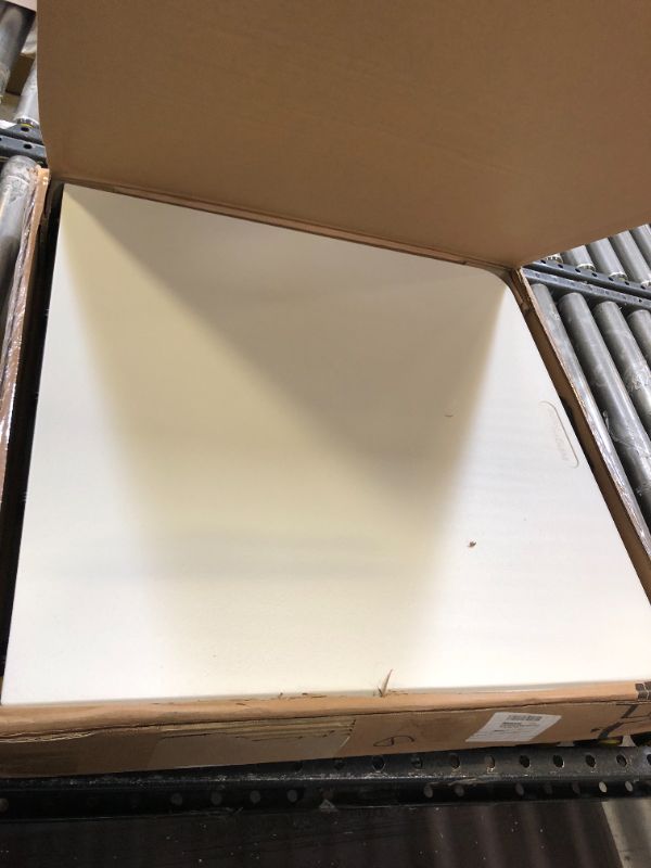 Photo 1 of Living and More 4ft Height Adjustable Half Folding Table with Carrying Handle, Easy Folding and Storage, Indoor Outdoor Use, White Rectangular 4ft_Half-Folded/Adjustable