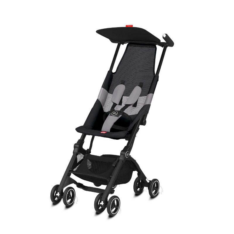 Photo 1 of gb Pockit Air All Terrain Ultra Compact Lightweight Travel Stroller with Breathable Fabric in Velvet Black Velvet Black Pockit Air