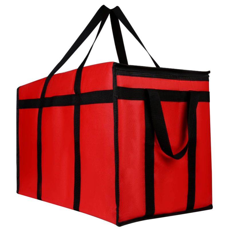 Photo 1 of  Red Insulated Food Delivery Bag (24W x 15H x 14D)