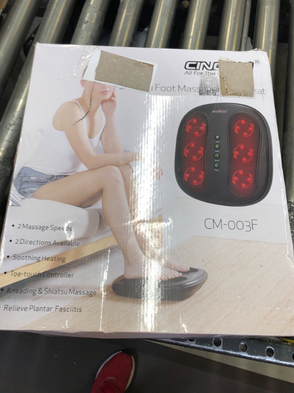 Photo 2 of CINCOM Shiatsu Foot Massager with Heat, Heated Electric Kneading Foot Massager Machine, Foot Warmer for Plantar Fasciitis Relief and Back Pain Relief 2 Modes & 2 Speeds