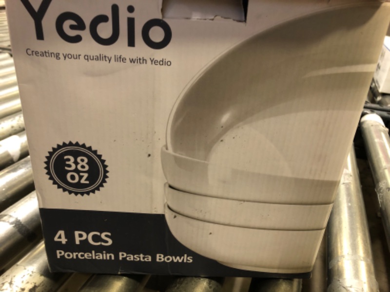 Photo 1 of 4 count white 38oz pasta bowls