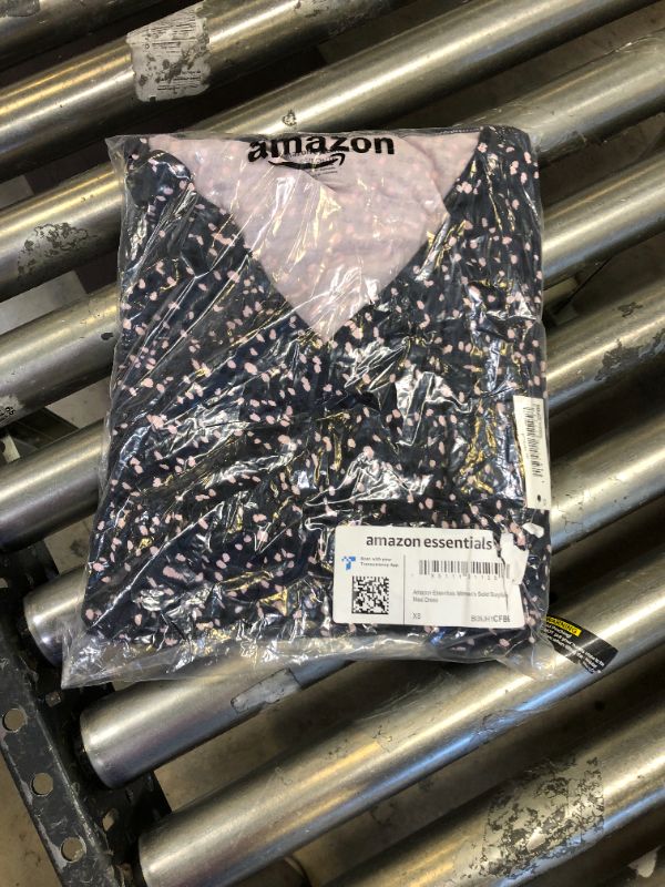 Photo 1 of Amazon Essentials Women's Waisted Maxi Dress (Available in Plus Size) Rayon Blend Navy/Pink, Abstract X-Small