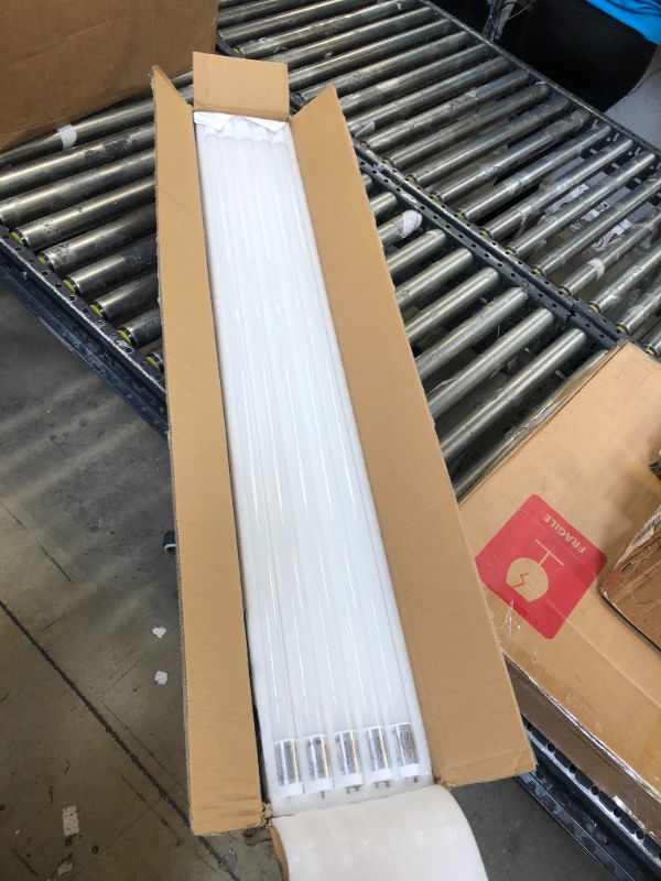 Photo 2 of 20 Pack 4FT LED T8 Hybrid Type A+B Light Tube, 18W, Plug & Play or Ballast Bypass, Single-Ended OR Double-Ended, 5000K, 2400lm, Frosted Cover, T8 T10 T12 for G13, , 120-277V, UL Listed 4 Ft | 5000k