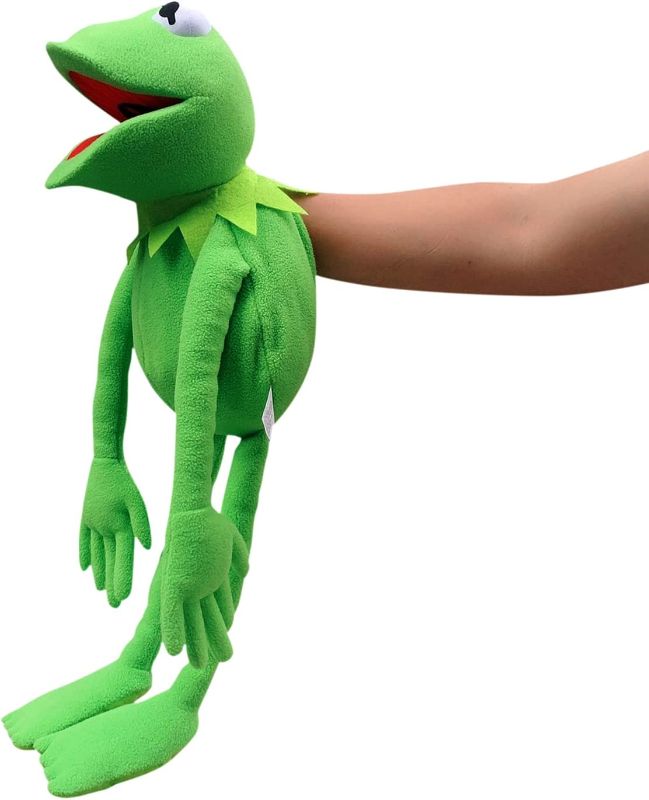 Photo 1 of Kermit Frog Hand Puppet, Frog Plush,The Muppets Show, Soft Frog Puppet Doll Suitable for Role Play -Green, 24 Inches -------- NEEDS CLEANING