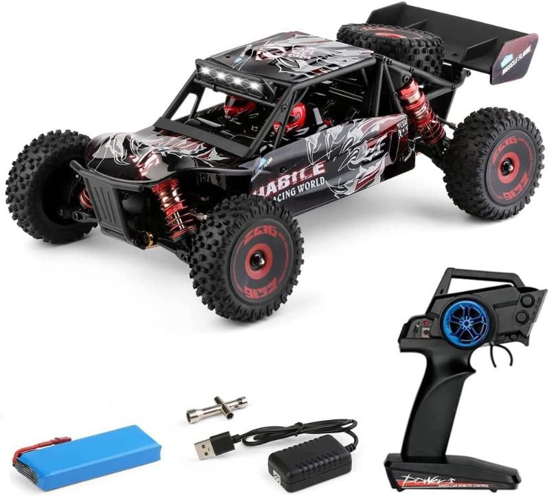 Photo 1 of GoolRC WLtoys 124016 RC Car, 1:12 Scale Remote Control Car, 4WD 75km/h High Speed Racing Car, 2.4GHz All Terrain Off Road RC Truck RTR with Brushless Motor and Metal Chassis for Kids Adults
