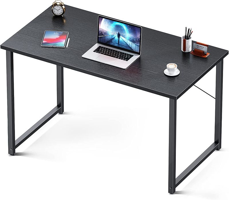 Photo 1 of Coleshome 39 Inch Computer Desk, Modern Simple Style Desk for Home Office, Study Student Writing Desk,Black
