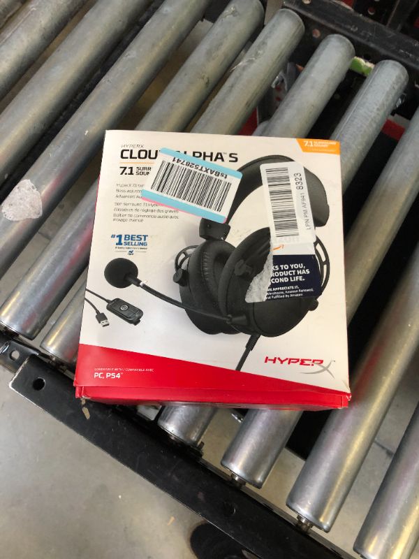 Photo 1 of HyperX Cloud Alpha S - PC Gaming Headset, 7.1 Surround Sound, Adjustable Bass, Dual Chamber Drivers, Chat Mixer, Breathable Leatherette, Memory Foam, and Noise Cancelling Microphone – Blackout Black Wired Headset