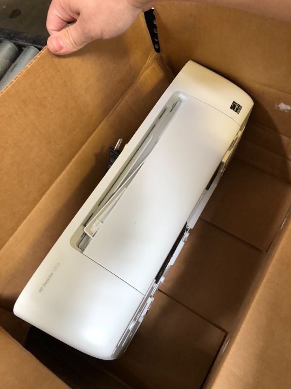 Photo 2 of HP Deskjet 1255 Compact Wired Single-Function Color Inkjet Printer Portable Home Office Equipment, White - Print Only, USB Connectivity, 4800 x 1200 dpi, 8.5" x 14", Cbmou Printer_Cable