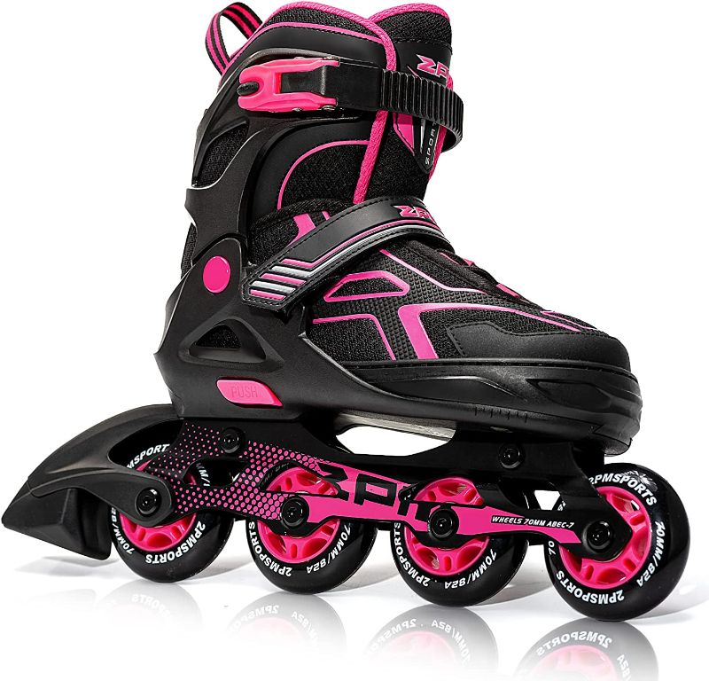 Photo 1 of 2PM SPORTS Torinx Adjustable Inline Skates, Fun Roller Blades for Kids, Beginner Roller Skates for Girls, Men and Ladies  -- Size 1Y-4Y