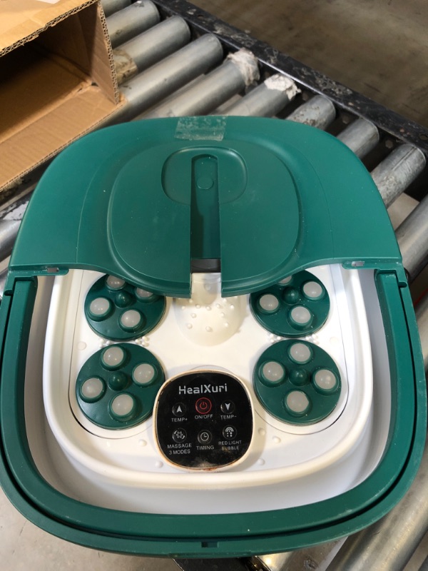 Photo 2 of HealXuri Foot Spa Bath with Heat and Massage and Jets,Bubbles,and Vibration,Collapsible Foot Spa Bath Massager with Heat,Foot Tub for Soaking Feet ,Motorized Massage Rollers  *** ITEM HAS MARKS AND WEAR FROM PRIOR USE ***
