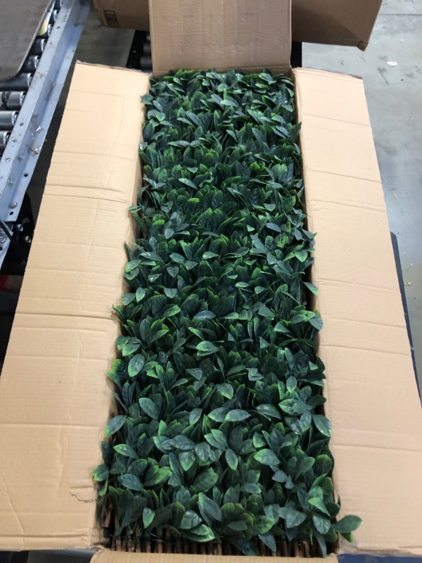 Photo 1 of DOEWORKS Expandable Fence Privacy Screen for Balcony Patio Outdoor, 2PCS Faux Ivy Fencing Panel for Backdrop Garden Backyard Home Decorations 2 Dark Green