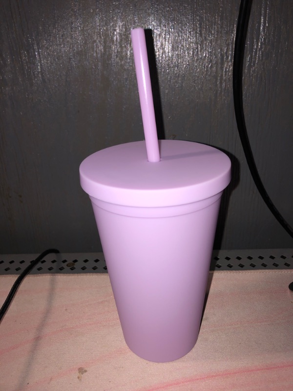 Photo 1 of 16 oz Tumblr with straw