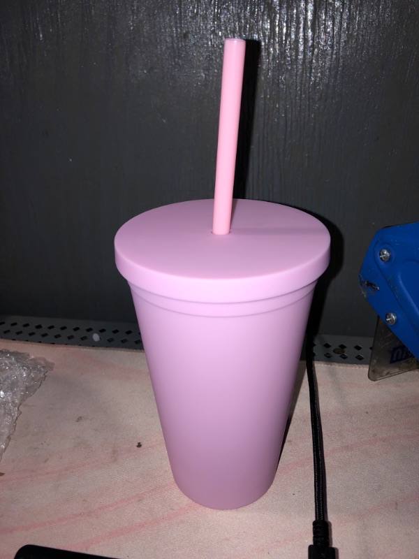 Photo 1 of 16 oz Tumblr with straw