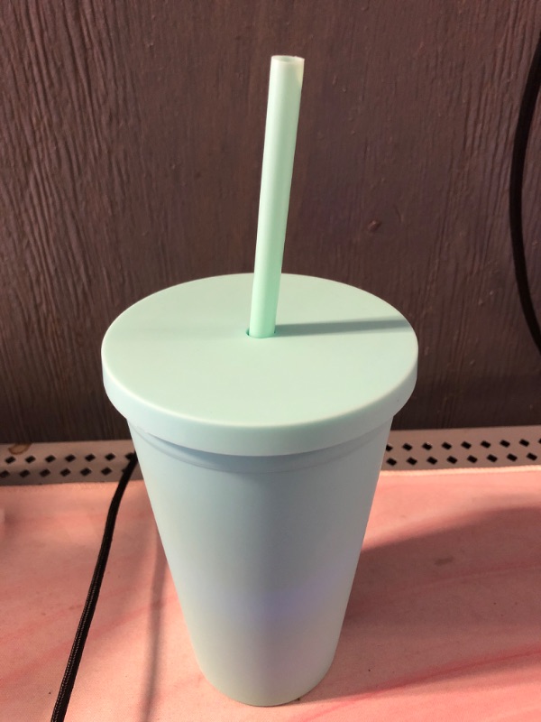 Photo 1 of 16 oz Tumblr with straw