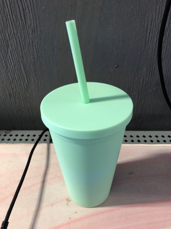 Photo 1 of 16 oz Tumblr with straw